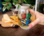 Hogwarts Animal Crests 20-Oz Stemless Wine Glass