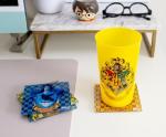 Harry Potter Hogwarts Houses Glass Coaster Set
