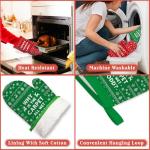 Funny Holiday Oven Mitts and Cookie Bag Set
