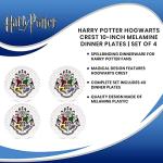 Hogwarts Crest Melamine Dinner Plates Set of 4