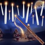 Floating Candles with Wand - 18 Pack Magic Decor