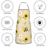 Cute Bees and Sunflowers Kitchen Mitts and Apron Set