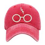 Red Wizard Hat Baseball Cap with Harry Glasses