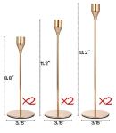 Gold Candle Holder Set of 6 for Pillars