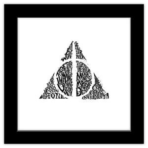 Harry Potter Deathly Hallows Word Art Poster