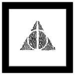 Harry Potter Deathly Hallows Word Art Poster