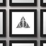 Harry Potter Deathly Hallows Word Art Poster