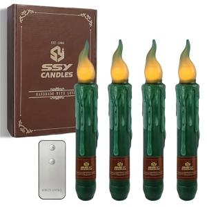 Harry Potter Green Flameless Taper Candles - 4 Pack