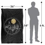 Hogwarts Full Moon Art Soft Throw Blanket