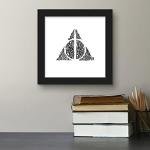 Harry Potter Deathly Hallows Word Art Poster