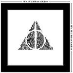 Harry Potter Deathly Hallows Word Art Poster