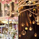 10 Pack Acrylic Hanging Tealight Holders with Candles