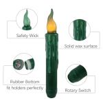 Harry Potter Green Flameless Taper Candles - 4 Pack