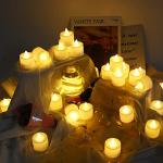 10 Pack Acrylic Hanging Tealight Holders with Candles