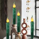 Harry Potter Green Flameless Taper Candles - 4 Pack