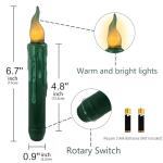 Harry Potter Green Flameless Taper Candles - 4 Pack