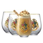 Harry Potter Hogwarts Stemless Drinking Glasses Set