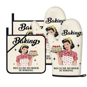 Funny Harry Potter Oven Mitts and Pot Holder Set