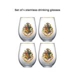 Harry Potter Hogwarts Stemless Drinking Glasses Set