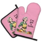 Funny Harry Potter Oven Mitts and Pot Holder Set