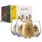 Harry Potter Hogwarts Stemless Drinking Glasses Set