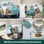 Funny Owl Oven Mitts and Pot Holders Set