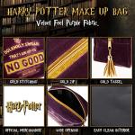 Harry Potter Velvet Makeup Bag with Hogwarts Design