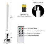 Flameless LED Window Candles with Remote Timer