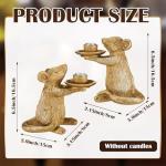 Gold Antique Mouse Candle Holders Set of 2