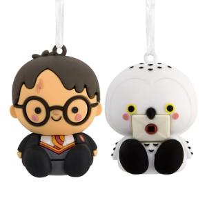 Harry Potter and Hedwig Magnetic Christmas Ornaments Set