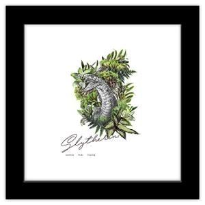 Slytherin Crest Wall Art - Framed Poster 12"x12