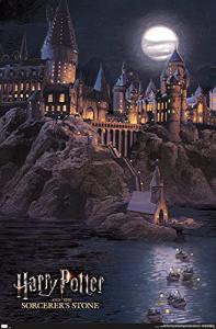 Hogwarts at Night Wall Poster - Harry Potter
