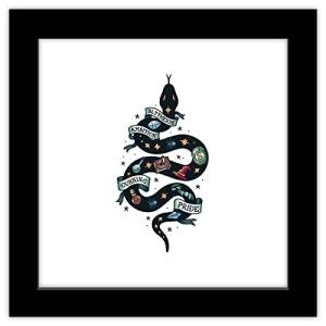 Slytherin Tattoo Art Wall Poster - Harry Potter