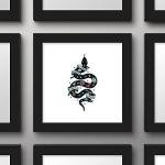 Slytherin Tattoo Art Wall Poster - Harry Potter