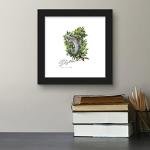 Slytherin Crest Wall Art - Framed Poster 12"x12