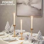 Gold Candle Holders Set of 3 for Decor