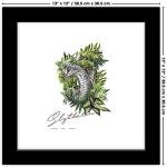 Slytherin Crest Wall Art - Framed Poster 12"x12