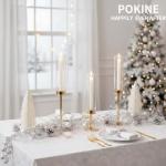 Gold Candle Holders Set of 3 for Decor