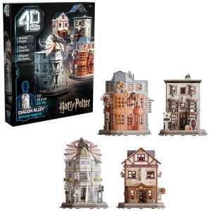 4D Diagon Alley 3D Model Kit with 4 Buildings
