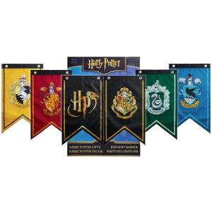 Hogwarts House Flags Set of 6 for Parties