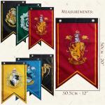 Hogwarts House Flags Set of 6 for Parties