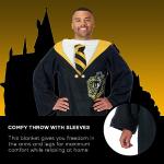 Hufflepuff Throw Blanket with Sleeves – Cozy & Comfy