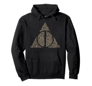 Harry Potter Deathly Hallows Typography Hoodie
