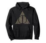 Harry Potter Deathly Hallows Typography Hoodie