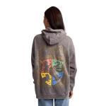 Harry Potter Stars & Crest Gray Hooded Sweatshirt