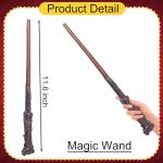 Wizard Costume Accessories Set: Glasses, Wand, Scarf