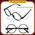 Wizard Costume Accessories Set: Glasses, Wand, Scarf