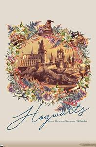 Harry Potter Floral Hogwarts Wall Poster 22"x34