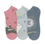 Harry Potter Hogwarts Castle & Hedwig Ankle Socks 3 Pack