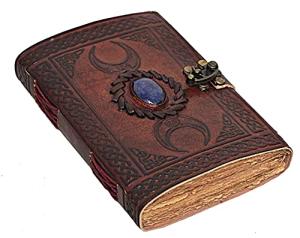Moon Blue Lapis Vintage Leather Journal for Wizards